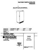 COVER Diagram and Parts List for CFU17F3HW0  Frigidaire Freezer
