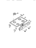 COOKTOP Diagram and Parts List for CGC3M6DXD  Gibson Range
