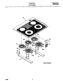 TOP Diagram and Parts List for FED387CHSC  Frigidaire Range