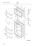 DOOR Diagram and Parts List for FRT21S6AQF  Frigidaire Refrigerator