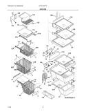 SHELVES Diagram and Parts List for GHSC239TDB0  Frigidaire Refrigerator
