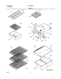 SHELVES Diagram and Parts List for FRT18KD3AW0  Frigidaire Refrigerator