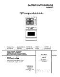 COVER Diagram and Parts List for PLCS389ACD  Frigidaire Range