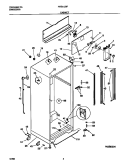 CABINET Diagram and Parts List for FRT21LRFD2  Frigidaire Refrigerator