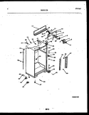 CABINET PARTS Diagram and Parts List for RT196PLD0  Frigidaire Refrigerator