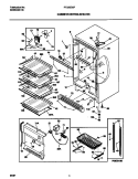 CABINET / CONTROL / SHELVES Diagram and Parts List for FFU20G9FW0  Frigidaire Freezer