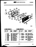 DOOR PARTS Diagram and Parts List for 37-2637-00-03  Tappan Range