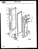 FREEZER DOOR PARTS Diagram and Parts List for FRS22XHAB0  Frigidaire Refrigerator