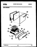 DOOR AND BROILER PARTS Diagram and Parts List for CP200SP2D1  Frigidaire Range