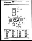 CABINET AND INSTALLATION PARTS Diagram and Parts List for AK14C6EZA  Gibson Air Conditioner