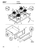 TOP / DRAWER Diagram and Parts List for MEF350SBDB  Frigidaire Range