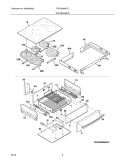 TOP/DRAWER Diagram and Parts List for FPES3085KFC  Frigidaire Wall Oven