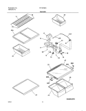 SHELVES Diagram and Parts List for FRT18FS5AW2  Frigidaire Refrigerator