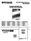 COVER Diagram and Parts List for MDB632XFS2  Frigidaire Dishwasher