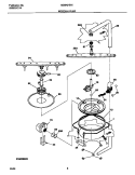 MOTOR AND PUMP Diagram and Parts List for MDB421RHS1  Frigidaire Dishwasher