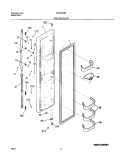 FREEZER DOOR Diagram and Parts List for GS23HSZBC2  Frigidaire Refrigerator