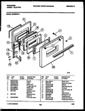 DOOR PARTS Diagram and Parts List for RG533NL2  Frigidaire Range