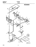 BURNER Diagram and Parts List for TGO336BGW1  Tappan Wall Oven