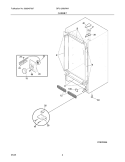 CABINET Diagram and Parts List for GFU12M2AWA  Gibson Freezer