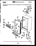 CABINET PARTS Diagram and Parts List for UG21B  Frigidaire Freezer
