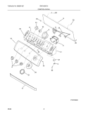 CONTROL/PANEL Diagram and Parts List for SWS1339HQ1  Westinghouse Washer