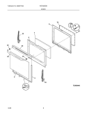 DOOR Diagram and Parts List for WEF360ESD  Westinghouse Range