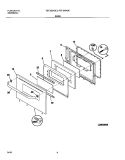 DOOR Diagram and Parts List for FEF326AQE  Frigidaire Range