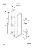 FREEZER DOOR Diagram and Parts List for FRS23R4AW8  Frigidaire Refrigerator