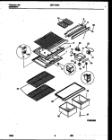 SHELVES AND SUPPORTS Diagram and Parts List for GRT17CRAW0  Gibson Refrigerator