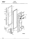 FREEZER DOOR Diagram and Parts List for FRS22ZGEB0  Frigidaire Refrigerator