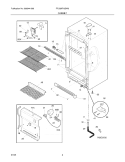 CABINET Diagram and Parts List for FFU20FK0DW3  Frigidaire Freezer