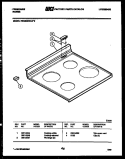 COOKTOP PARTS Diagram and Parts List for REGS39WLW0  Frigidaire Range