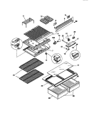 SHELVES / CONTROLS Diagram and Parts List for MRT18CSCD0  Frigidaire Refrigerator