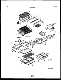 SHELVES AND SUPPORTS Diagram and Parts List for FPCE21TPW0  Frigidaire Refrigerator