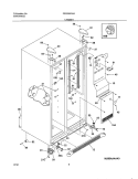 CABINET Diagram and Parts List for FRS26KR4AB1  Frigidaire Refrigerator