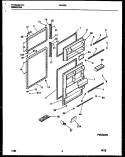 DOOR PARTS Diagram and Parts List for 95-1982-00-01  Tappan Refrigerator