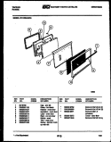 DOOR PARTS Diagram and Parts List for 37-1039-00-04  Tappan Range
