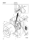 CABINET / DRUM Diagram and Parts List for CRGR5700AS1  Frigidaire Dryer