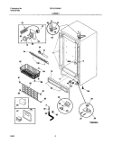 CABINET Diagram and Parts List for FFU21C5AW2  Frigidaire Freezer