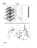 SYSTEM Diagram and Parts List for FFU14C3CW0  Frigidaire Freezer