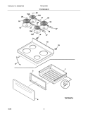 TOP/DRAWER Diagram and Parts List for TEF351EWE  Tappan Range
