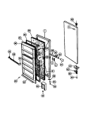 DOOR Diagram and Parts List for MFU16F3BW2  Frigidaire Freezer