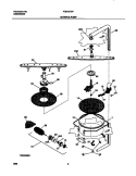 MOTOR AND PUMP Diagram and Parts List for FDB737GFT3  Frigidaire Dishwasher