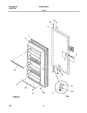 DOOR Diagram and Parts List for FFU20F3AW2  Frigidaire Freezer