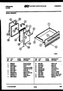 DOOR AND DRAWER PARTS Diagram and Parts List for REG46NL1  Frigidaire Range
