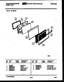 DOOR PARTS Diagram and Parts List for GF750ND4  Frigidaire Range