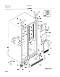 CABINET Diagram and Parts List for WRS23W0AQ3  Westinghouse Refrigerator