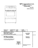 COVER Diagram and Parts List for FEF379ACF  Frigidaire Range