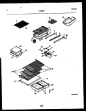SHELVES AND SUPPORTS Diagram and Parts List for FPI14TPW1  Frigidaire Refrigerator