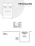 COVER Diagram and Parts List for FFGF3047LSC  Frigidaire Range